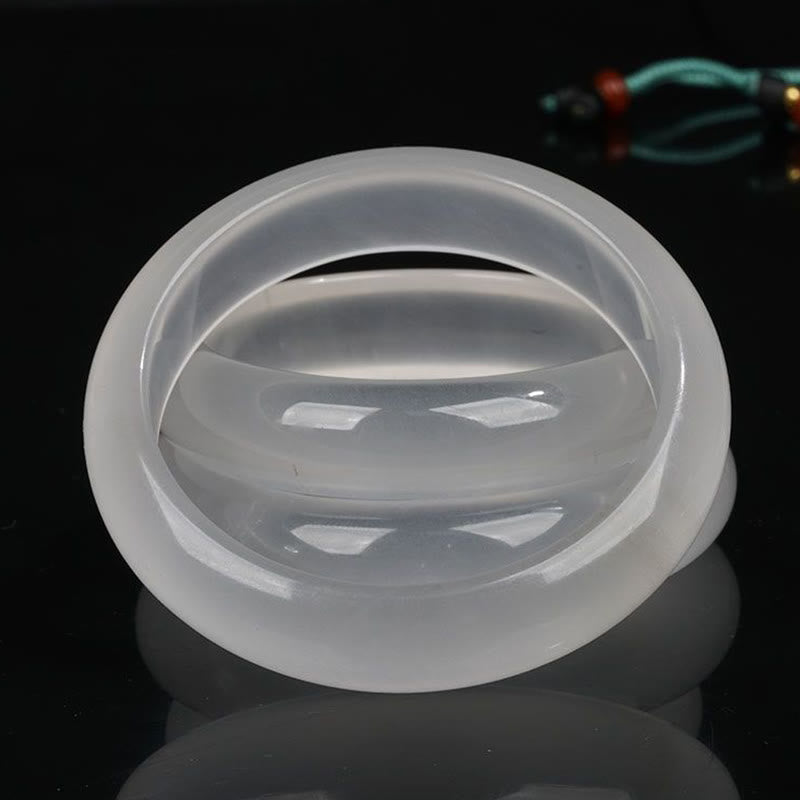 KarmaRipple's Authentic Translucent Golden Silk Jade Wealth Fortune Bracelet Bangle p5