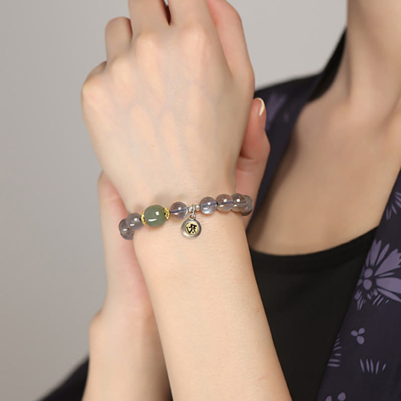 KarmaRipple's Chinese Zodiac Natal Buddha 925 Sterling Silver Authentic Moonstone Hetian Jade Positive Bracelet p7