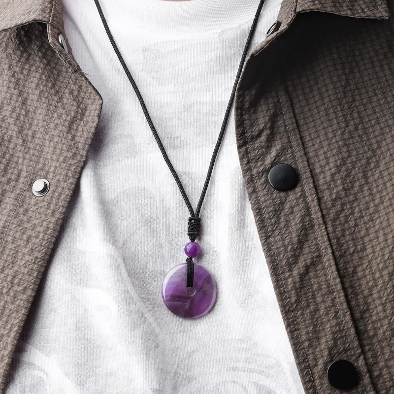 KarmaRipple's Fortunate Coin Necklace Balancing Gemstone Gemstone Pendant p15