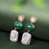 Malachite Baroque Pearl (925 Sterling Silver Posts)