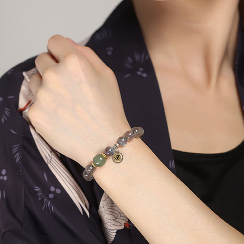 KarmaRipple's Chinese Zodiac Natal Buddha 925 Sterling Silver Authentic Moonstone Hetian Jade Positive Bracelet p6