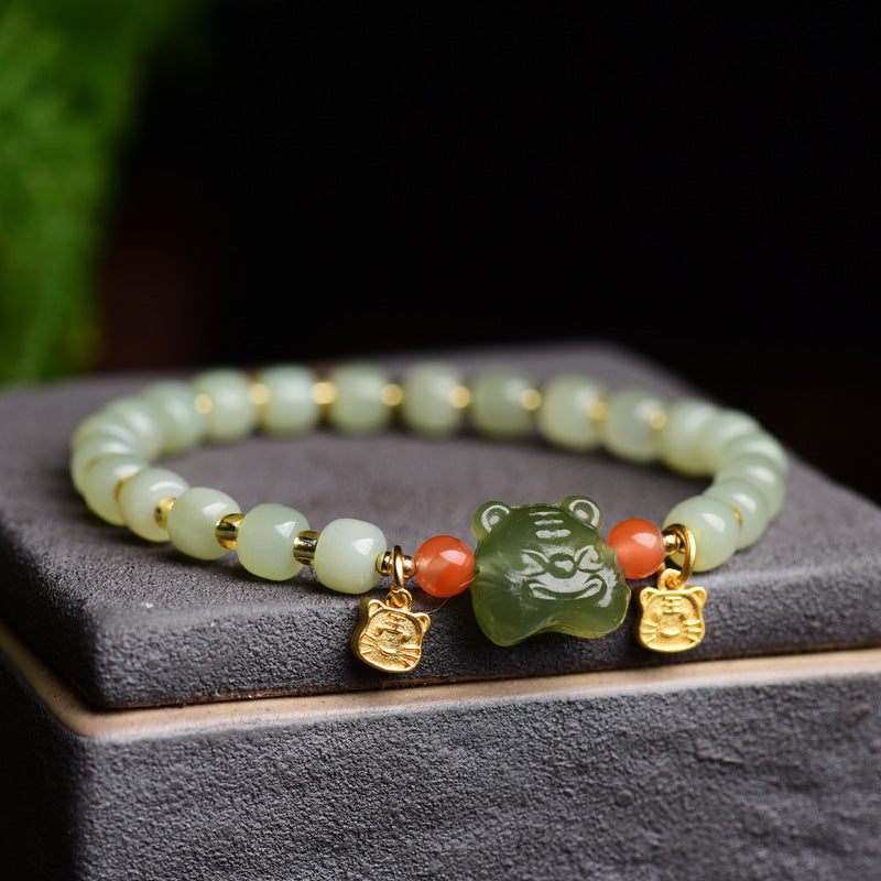 KarmaRipple's Chinese Zodiac Fortunate Tiger Jade Abundance Bracelet p5