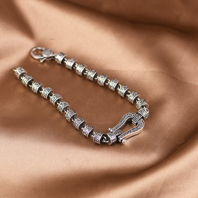 KarmaRipple's Tang Dynasty Flower Design Bronze Fortune Buckle Bracelet p6