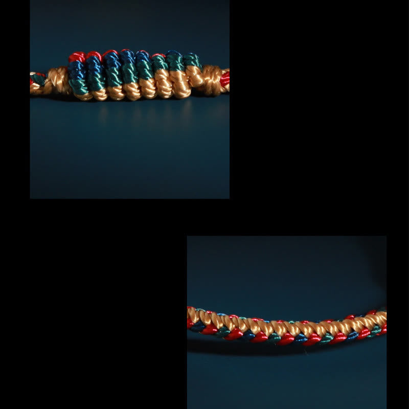 KarmaRipple's Tibetan Handmade Eight Thread Peace Weave Prayer Wheel Woven Protection Bracelet p8