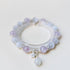 925 Sterling Silver Amethyst&Cat's Eye(Wrist Circumference 14-16cm)
