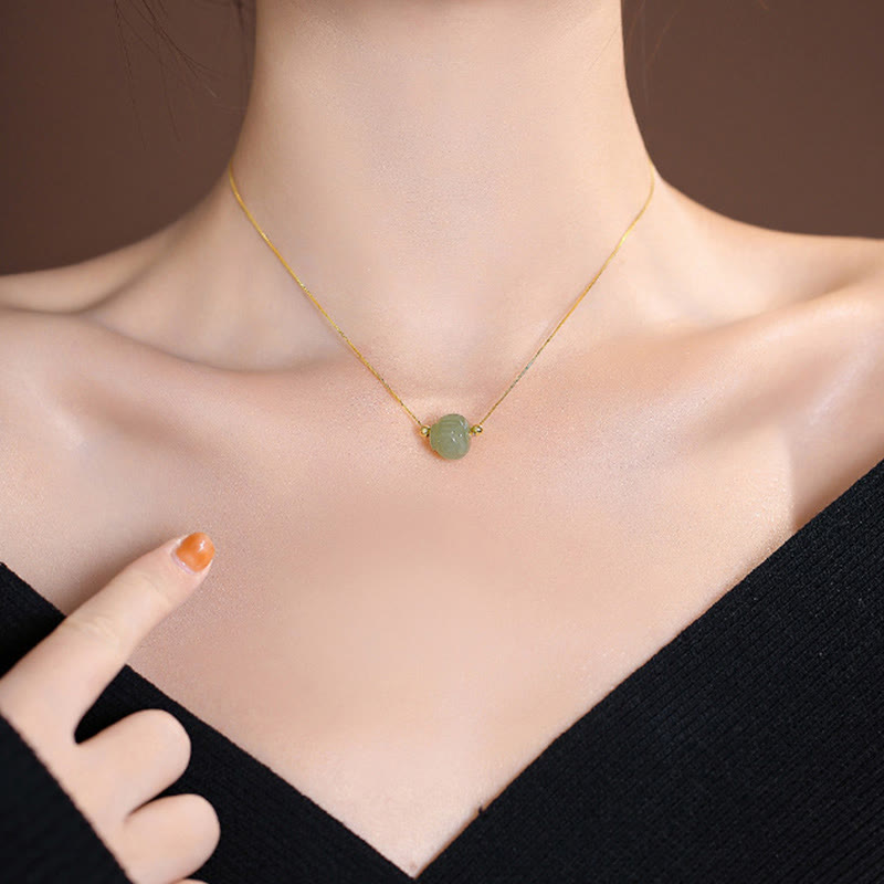 KarmaRipple's 925 Sterling Silver Authentic Hetian Jade Cyan Jade Fortune Laughing Buddha Butterfly Pendant Necklace p29