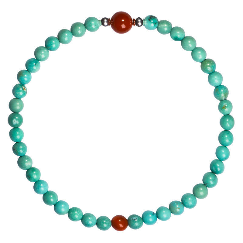 KarmaRipple's Turquoise Red Agate Bead Protection Bracelet p8