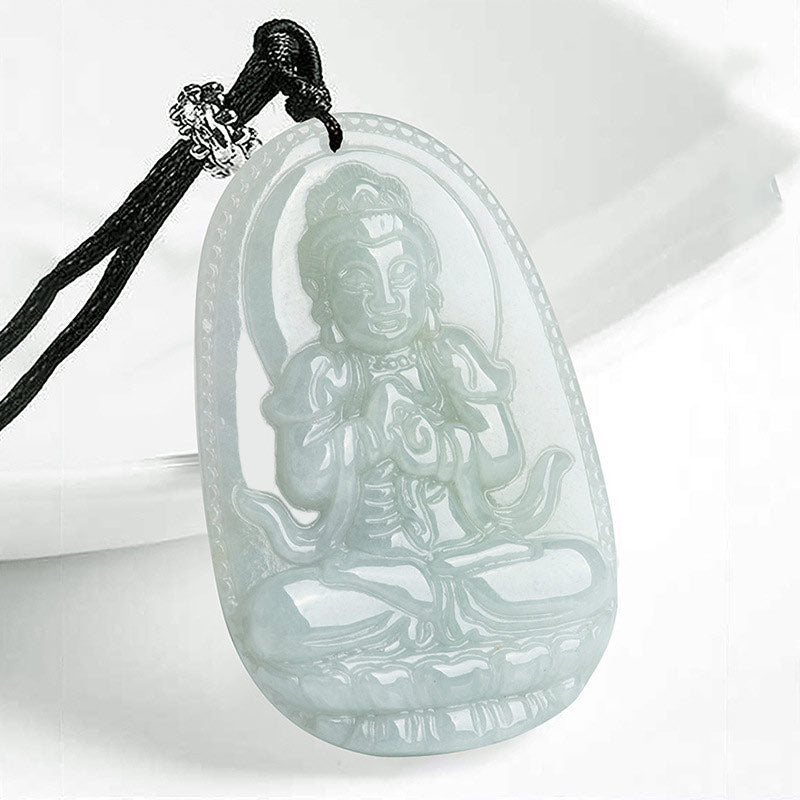 KarmaRipple's Chinese Zodiac Natal Buddha Jade Wealth Prosperity Pendant Necklace p6