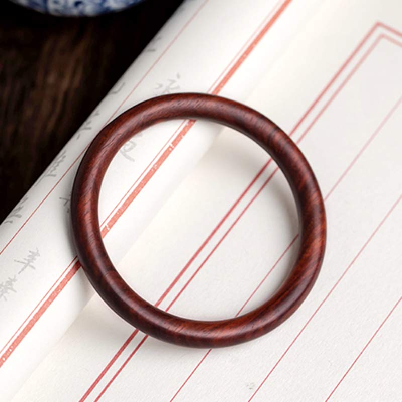 KarmaRipple's Tibetan Small Leaf Red Sandalwood Ebony Green Sandalwood Protection Bracelet Bangle p11