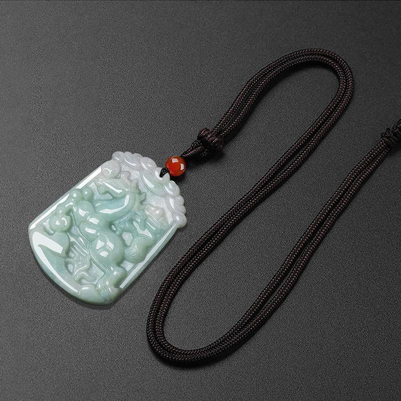 KarmaRipple's Authentic Jade 12 Chinese Zodiac Abundance Amulet Necklace Pendant p15