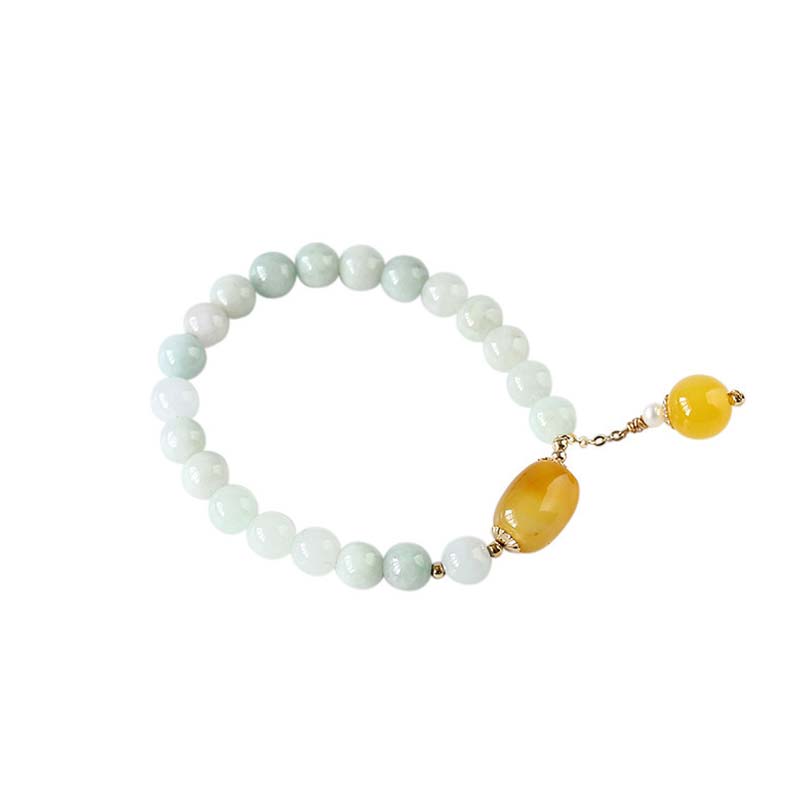 KarmaRipple's Authentic Ivory Jade Agate Protection Bracelet p8