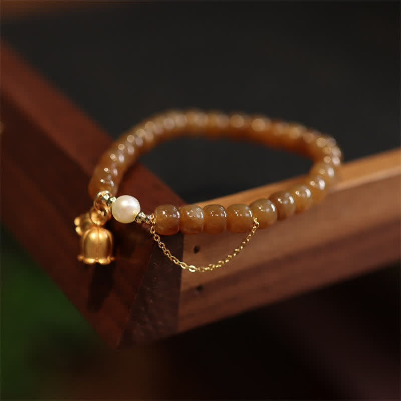 KarmaRipple's 925 Sterling Silver Authentic Hetian Jade Lily Of The Valley Talisman Bracelet p2