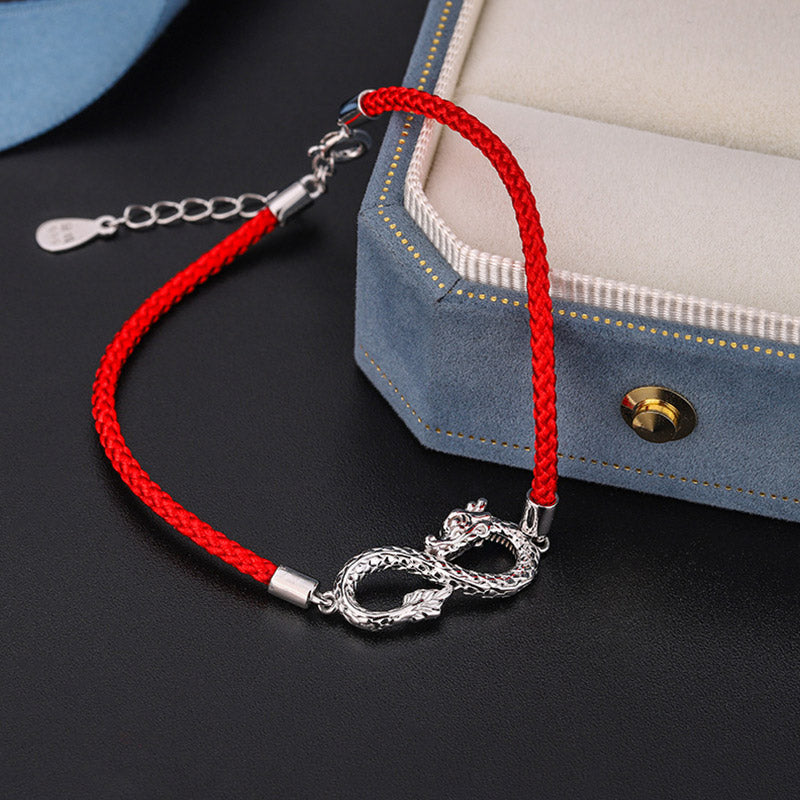 KarmaRipple's Year Of The Dragon 999 Sterling Silver Endless Weave Fortune Protection Bracelet p4