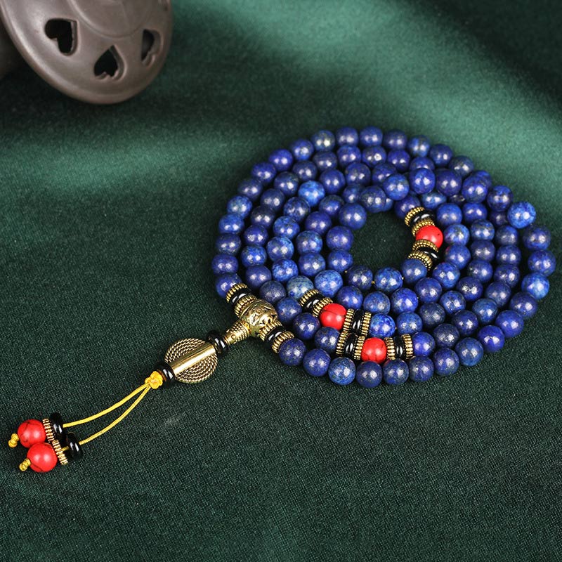 KarmaRipple's Tibetan Mala Lapis Lazuli Positive Bracelet p8