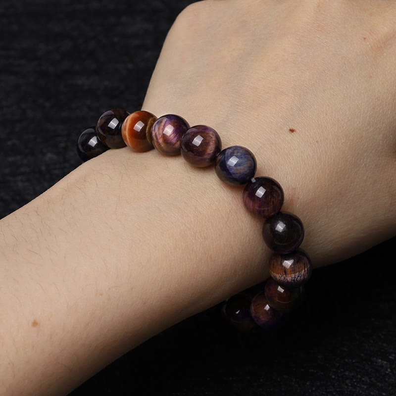 KarmaRipple's Authentic Purple Tiger Eye Protection Strength Bracelet p3