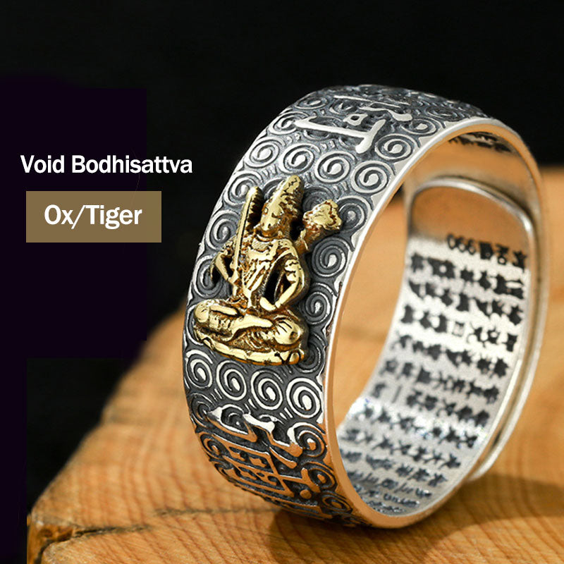 KarmaRipple's Chinese Zodiac Natal Buddha Wealth Fortune Adjustable Ring p6