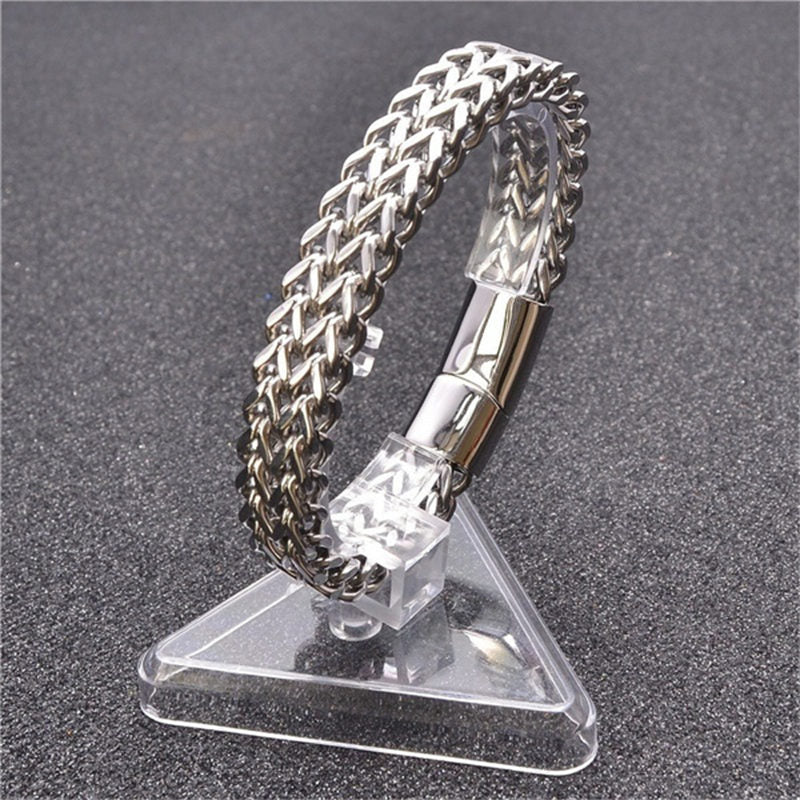 KarmaRipple's Fish Scale Magnetic Buckle Titanium Steel Balance Bracelet Bangle p5