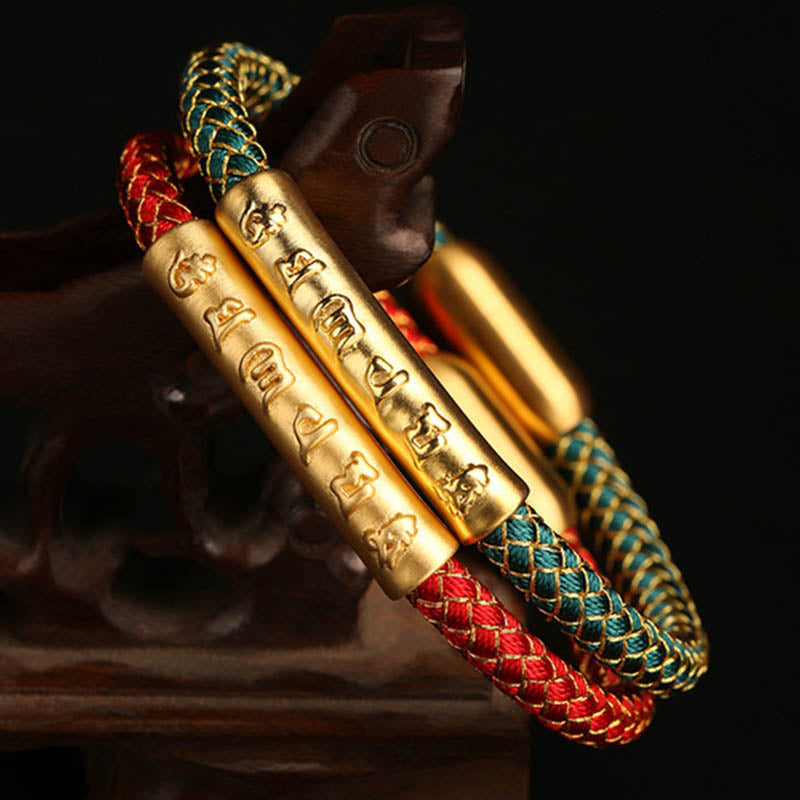 KarmaRipple's Handmade 999 Sterling Silver Om Mani Padme Hum Protection Dragon Scale Woven Magnetic Buckle Bracelet p12