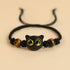 Ebony Cat Tiger Eye Rope Bracelet(Wrist Circumference 14-18cm)