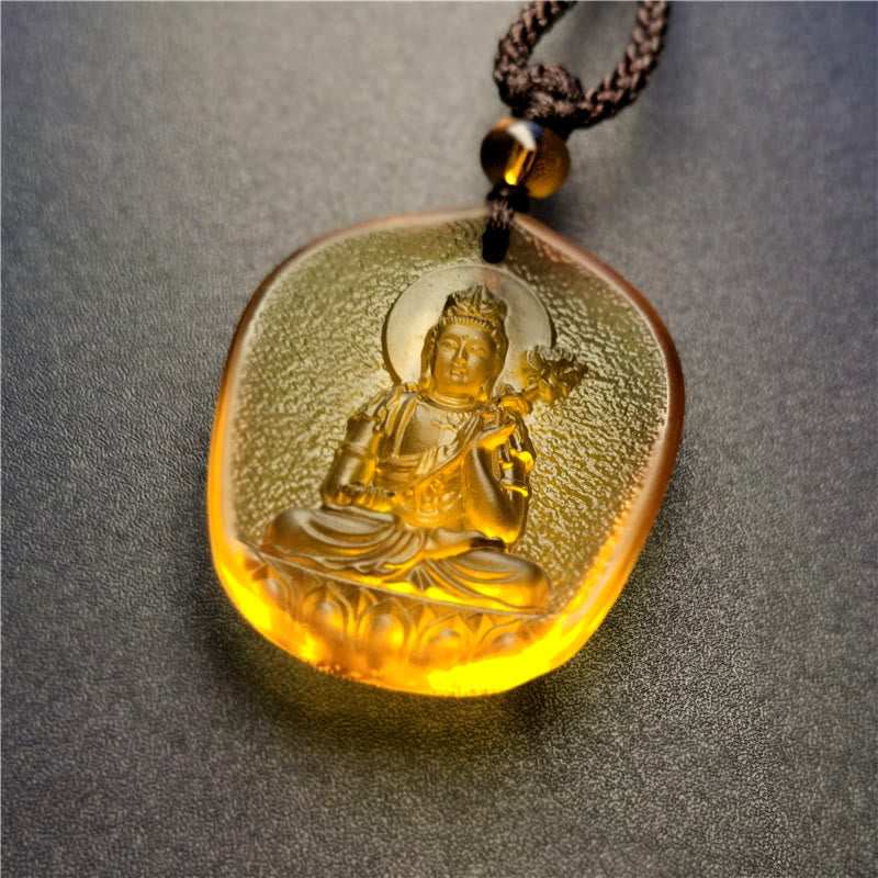 KarmaRipple's Chinese Zodiac Natal Buddha Blessing Liuli Gemstone Compassion Pendant Necklace p8