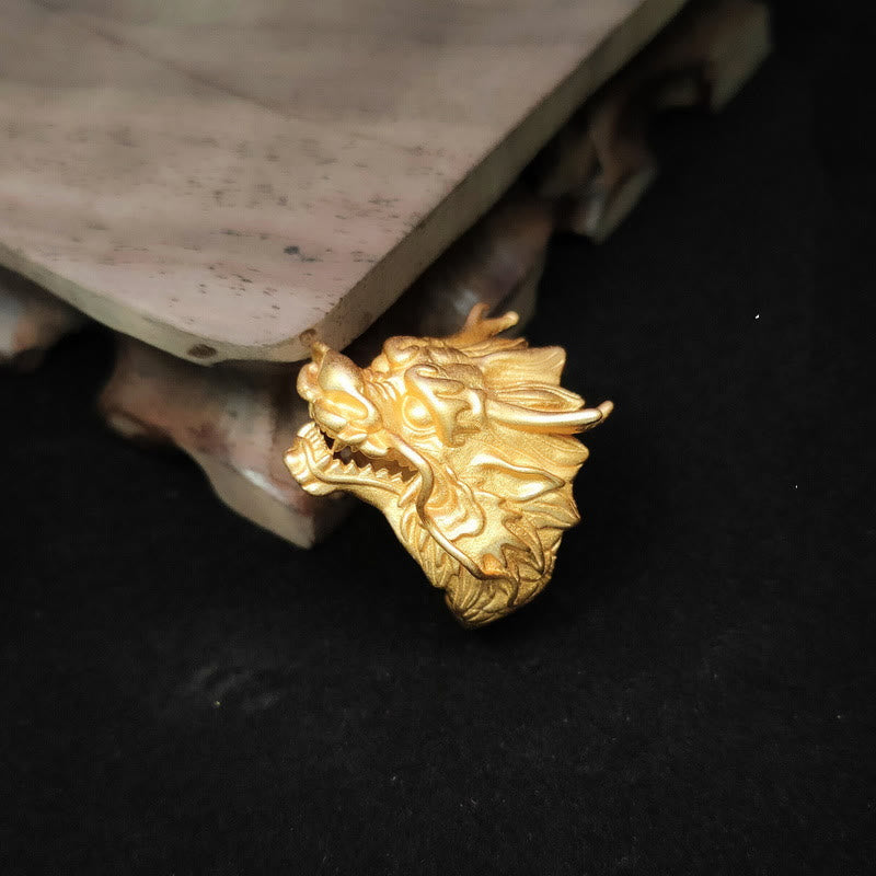 KarmaRipple's Golden Dragon Fortune Protection Ring p5