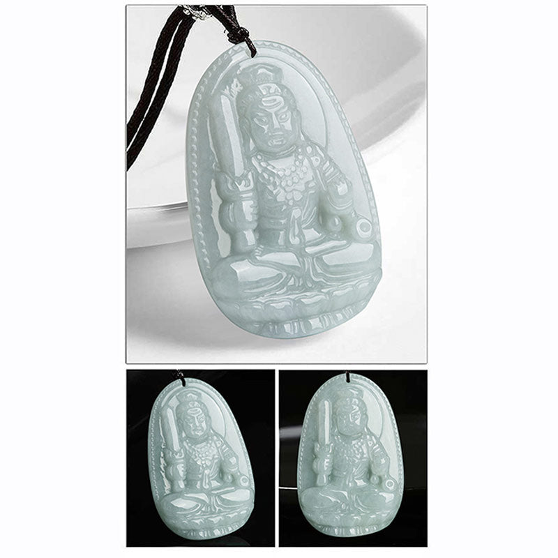 KarmaRipple's Chinese Zodiac Natal Buddha Jade Wealth Prosperity Pendant Necklace p17