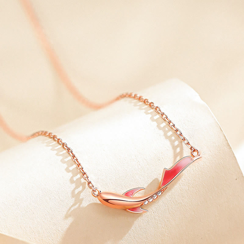 KarmaRipple's 925 Sterling Silver Koi Fish Fortune Zircon Prosperity Pendant Necklace p6