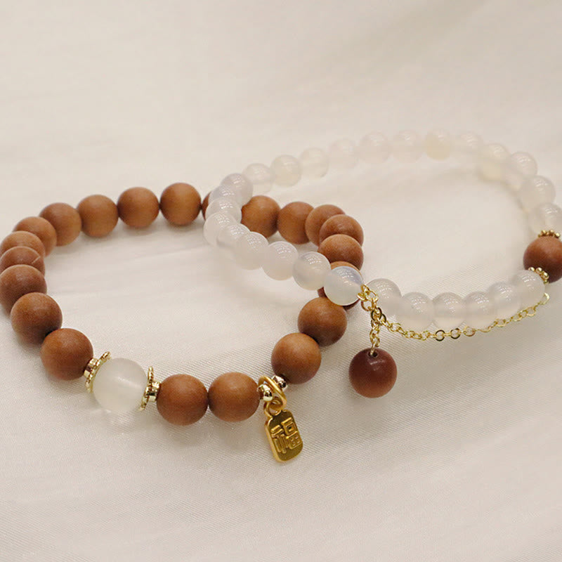 KarmaRipple's Sandalwood Cat's Eye Fu Character Talisman Protection Bracelet p15