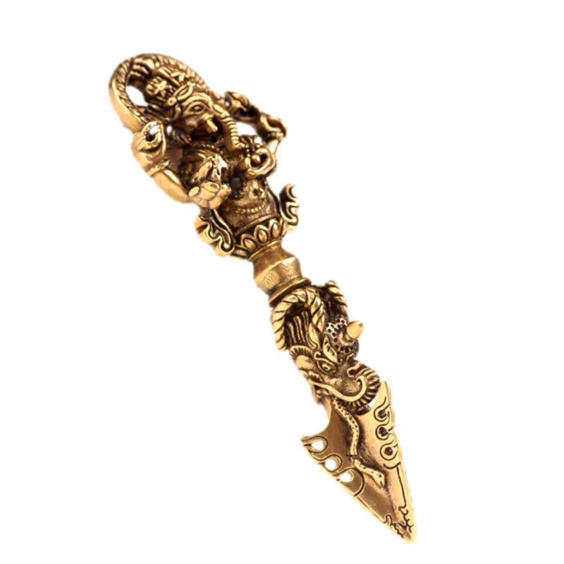 KarmaRipple's Tibetan Ganesh Ganpati Elephant God of Wealth Dorje Vajra Spiritual Power Pendant Necklace p19