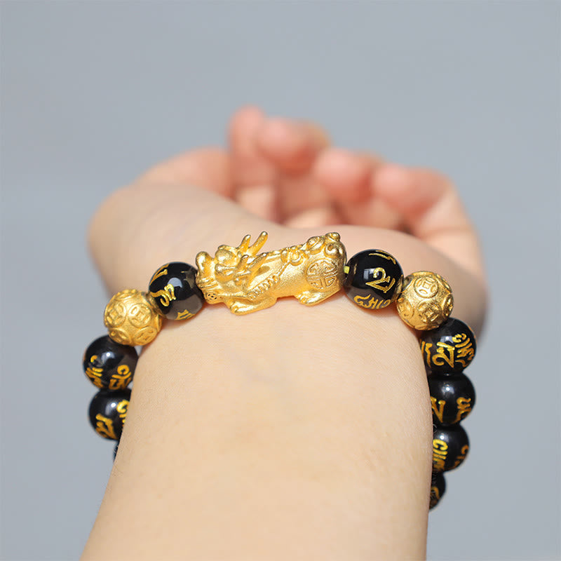 KarmaRipple's Feng Shui PiXiu Obsidian Attract Wealth Bracelet p5