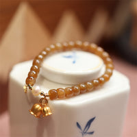 KarmaRipple's 925 Sterling Silver Authentic Hetian Jade Lily Of The Valley Talisman Bracelet