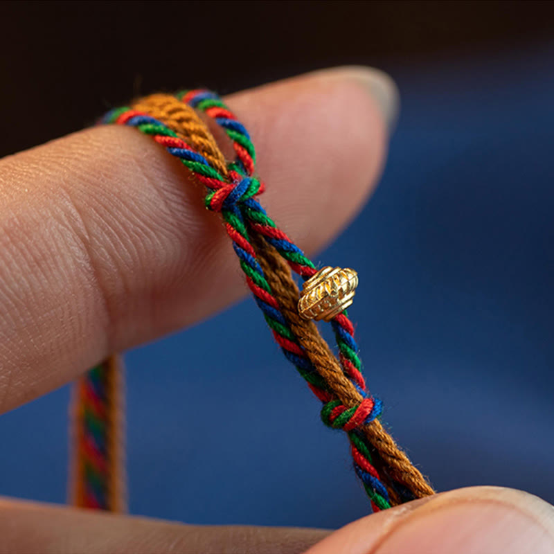 KarmaRipple's Tibetan Handmade Om Mani Padme Hum Prayer Wheel Protection Strength String Bracelet p8