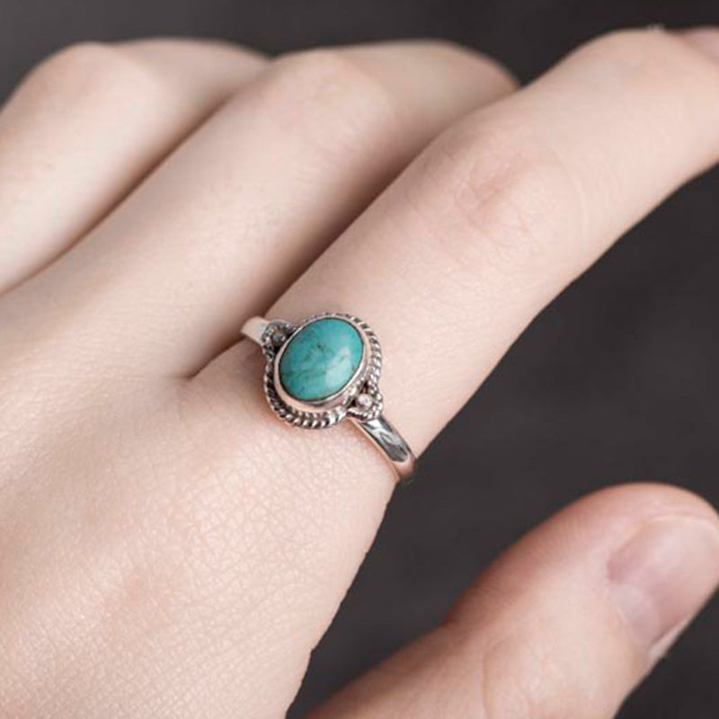 KarmaRipple's 925 Sterling Silver Turquoise Wisdom Love Ring p13