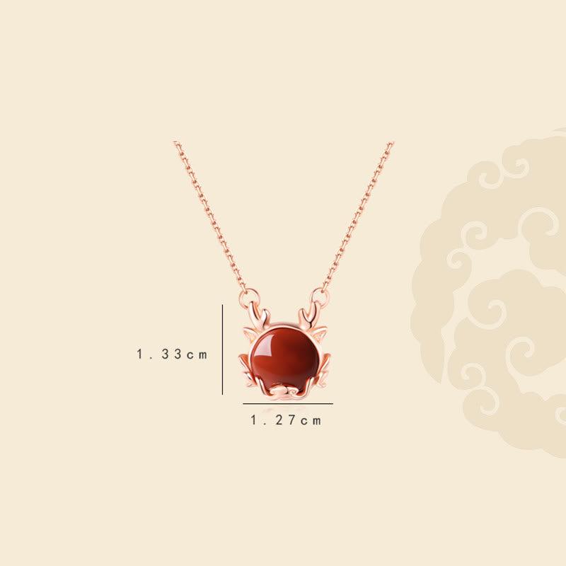 KarmaRipple's ???A Flash Sale- 925 Sterling Silver Year of the Dragon Cinnabar Red Agate Dragon Protection Bracelet Pendant Necklace Earrings Ring p13