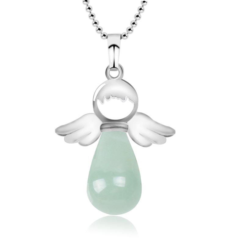 KarmaRipple's Little Angel Wings Authentic Gemstone Fortune Pendant Necklace p40