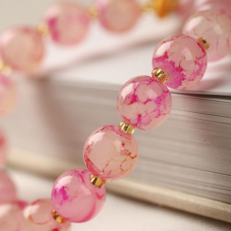 KarmaRipple's Liuli Glass Bead Blessing Balance Bracelet p8