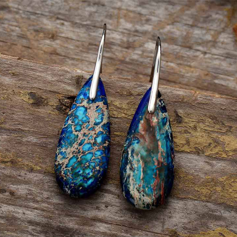 KarmaRipple's Emperor Stone Balancing Gemstone Earrings p5