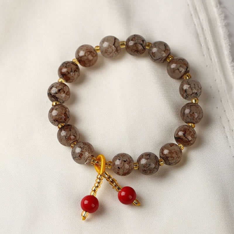 KarmaRipple's Liuli Glass Bead Blessing Balance Bracelet p3
