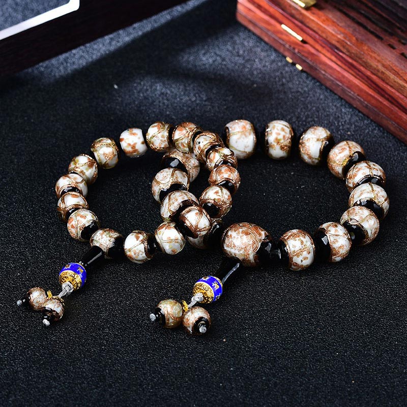 KarmaRipple's Tibetan Dragon Vein Agate Balancing Bracelet p17