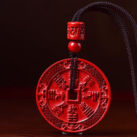KarmaRipple's Authentic Cinnabar Mountain Ghosts Spend Money Bagua Blessing Pendant Necklace Key Chain