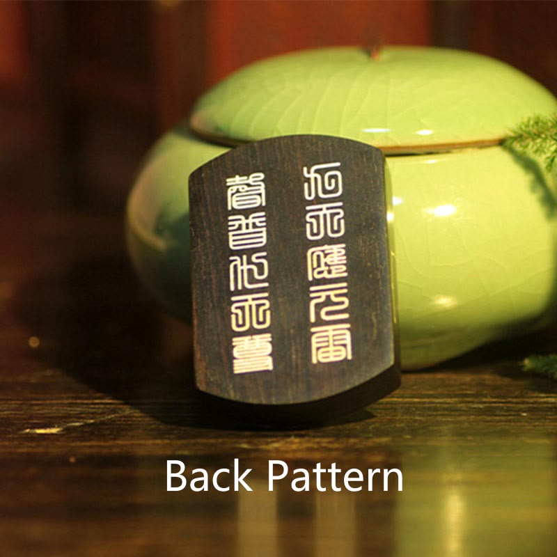 KarmaRipple's 999 Sterling Silver Ebony Wood Red Sandalwood Yin Yang Bagua Balance Pendant Necklace p4