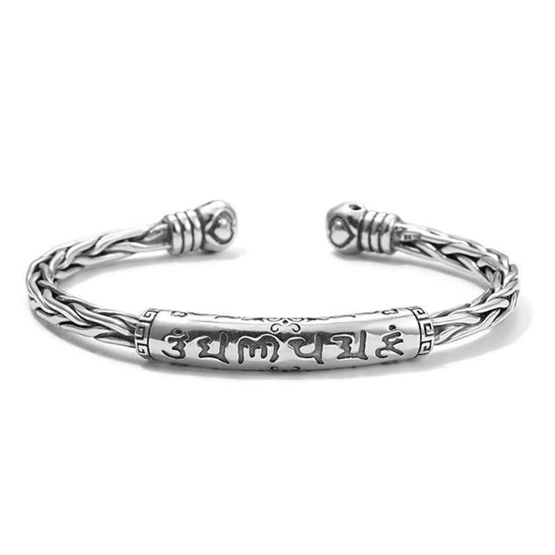 KarmaRipple's Tibet Om Mani Padme Hum Engraved Focus Cuff Bracelet Bangle p2