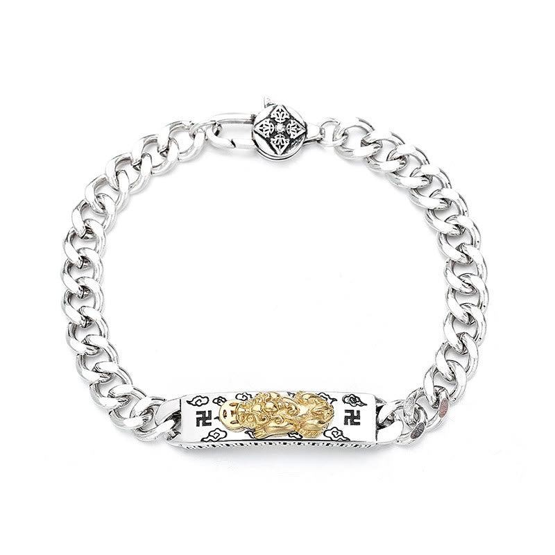 KarmaRipple's Om Mani Padme Hum Pixiu Swastika Spring Buckle Wisdom Bracelet p4