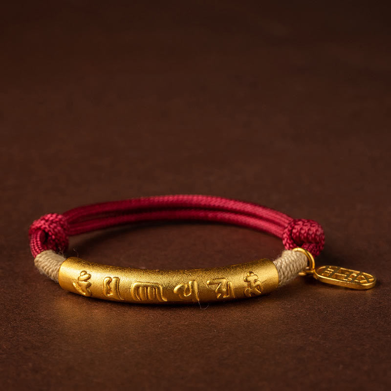 KarmaRipple's 999 Sterling Silver Tibet Handmade Om Mani Padme Hum Fu Character TopRank Character Fortune Woven Bracelet p3