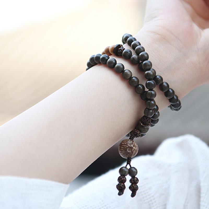 KarmaRipple's Tibetan Sandalwood Protection Talisman Mala Bracelet p27