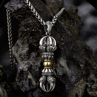 KarmaRipple's Tibetan Dorje Vajra Design Wealth Pendant Necklace