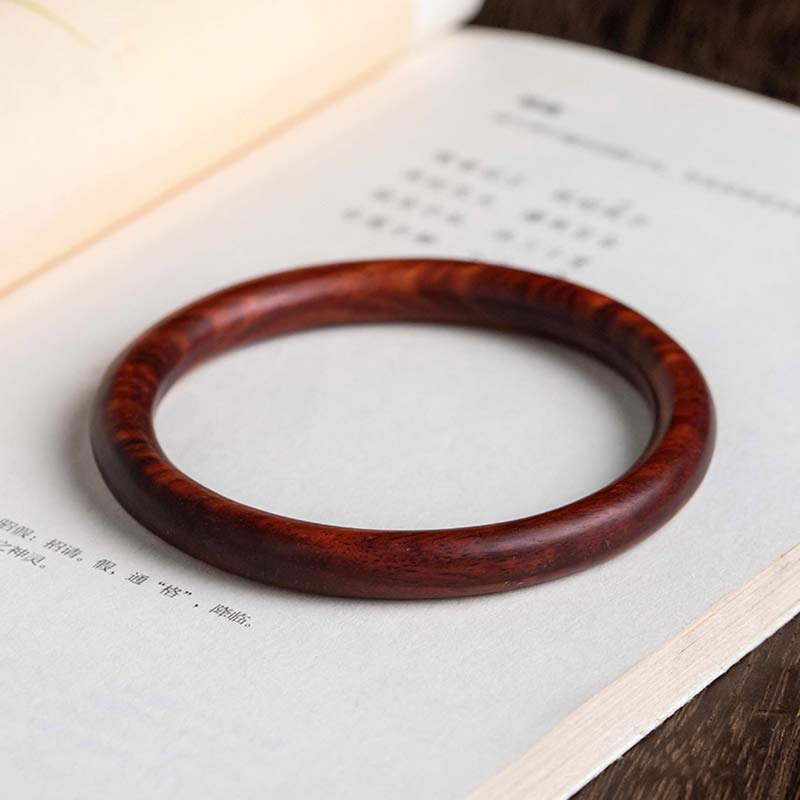 KarmaRipple's Tibetan Small Leaf Red Sandalwood Ebony Green Sandalwood Protection Bracelet Bangle p35