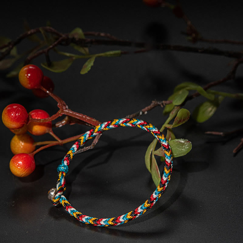 KarmaRipple's Tibet Handmade Five Color Thread Protection Braid String Bracelet p5