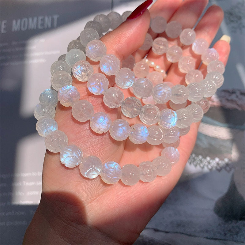 KarmaRipple's Authentic Moonstone Lotus Love Bracelet p3