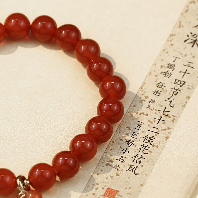 KarmaRipple's Authentic Red Agate Buddha Success Bracelet p5